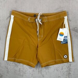 VUORI Puerto Boardshort Men 34 Dark Golden 4 Way Stretch Beach Surf NWT